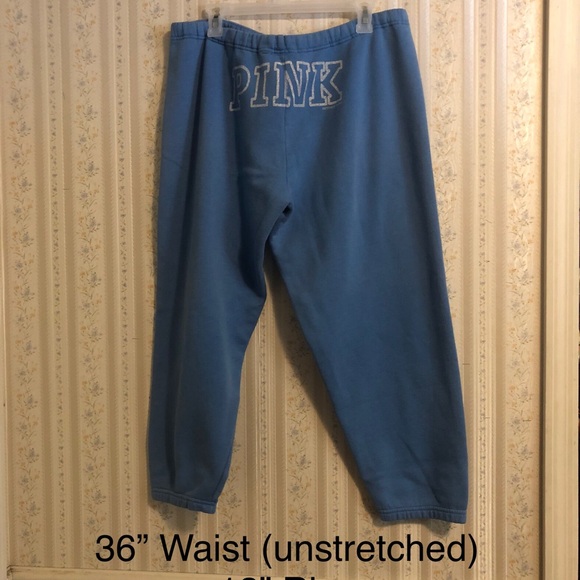 Y2K VTG 2007 VS Pink Campus Pants Sz L Phi Beta Pink - Picture 1 of 7